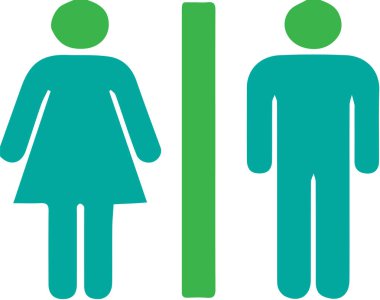 Erkek ve kadın simgesi. tuvalet işareti vektör