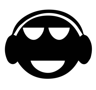 Beyaz arka plan üzerinde kulaklık simgesi