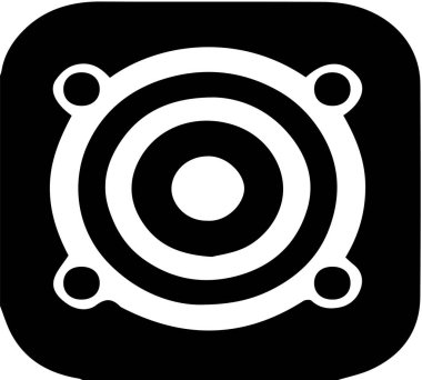 beyaz arkaplanda kaset logosu