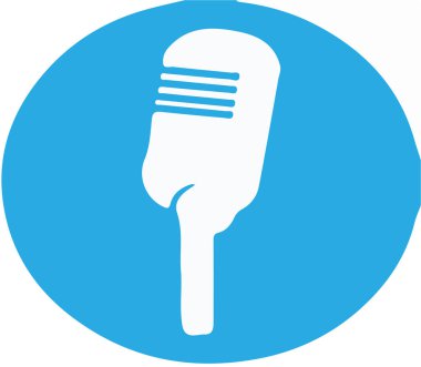 Beyaz arkaplanda mikrofon simgesi