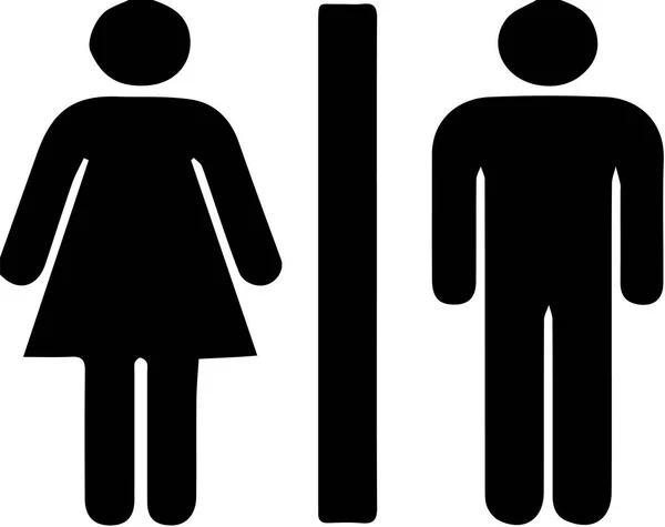 Male Female Icon Toilet Sign Vector — Stock Vector