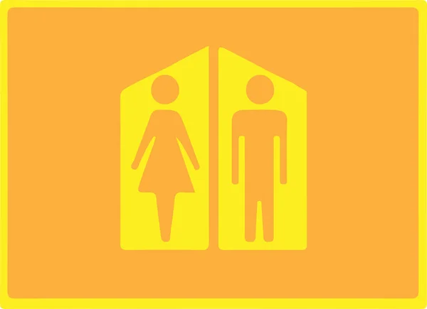 Ikona Płci Męskiej Żeńskiej Toaleta Znak Wektor — Wektor stockowy