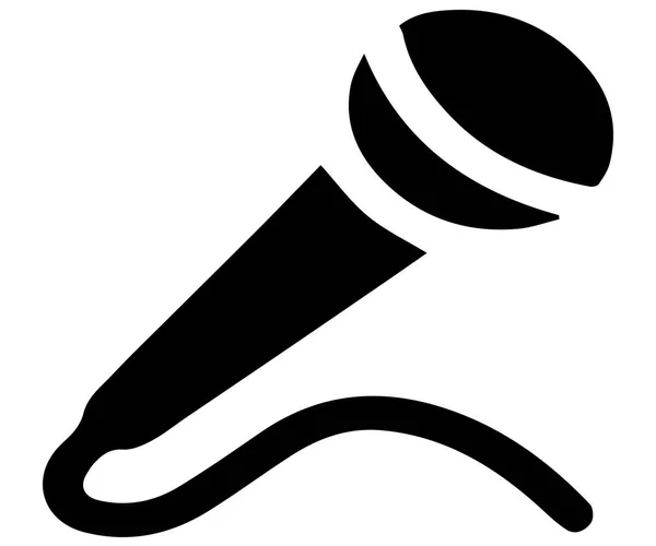 Mikrofon Symbol Auf Weißem Hintergrund — Stockvektor