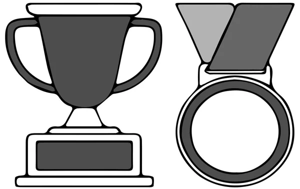 Ehrenmedaille Symbol Auf Weißem Hintergrund — Stockvektor