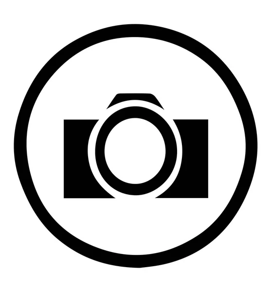 Camera Pictogram Witte Achtergrond — Stockvector