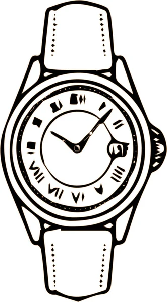 Ícone Relógio Fundo Branco — Vetor de Stock