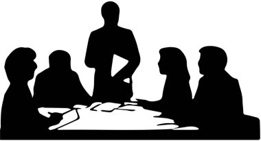 İş toplantısı vektör simgesi