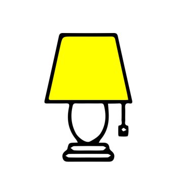 beyaz arkaplanda lamba simgesi