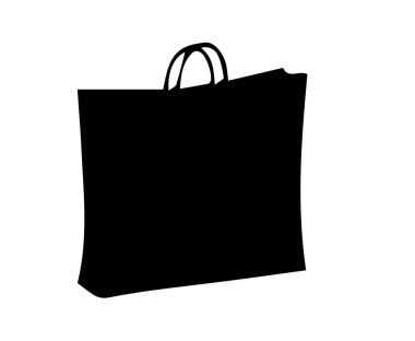 Beyaz arka plan üzerinde çanta simgesi