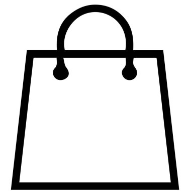 Beyaz arka plan üzerinde çanta simgesi