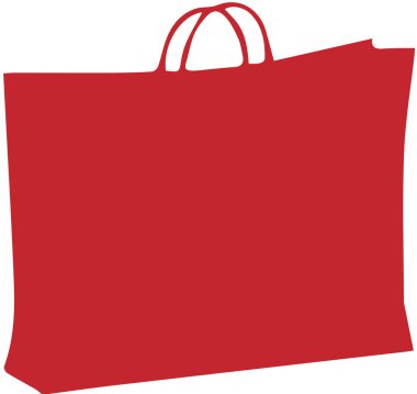 Beyaz arka plan üzerinde çanta simgesi