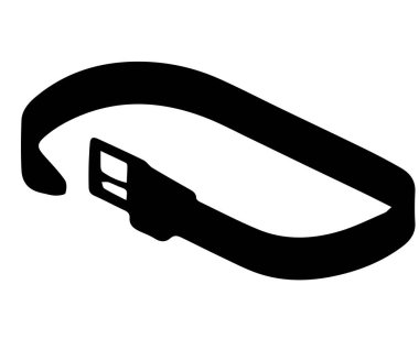 Beyaz arka planda kemer simgesi