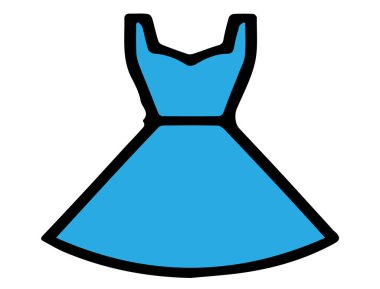 Beyaz arka plan üzerinde elbise simgesi