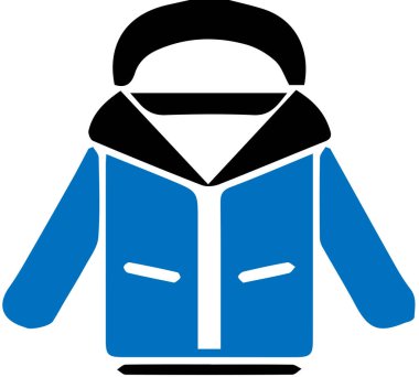 Beyaz arka planda ceket simgesi