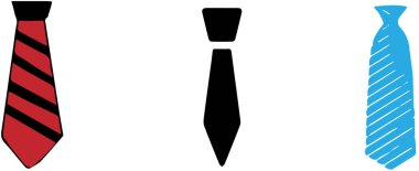 simgesi beyaz zemin üzerine kravat