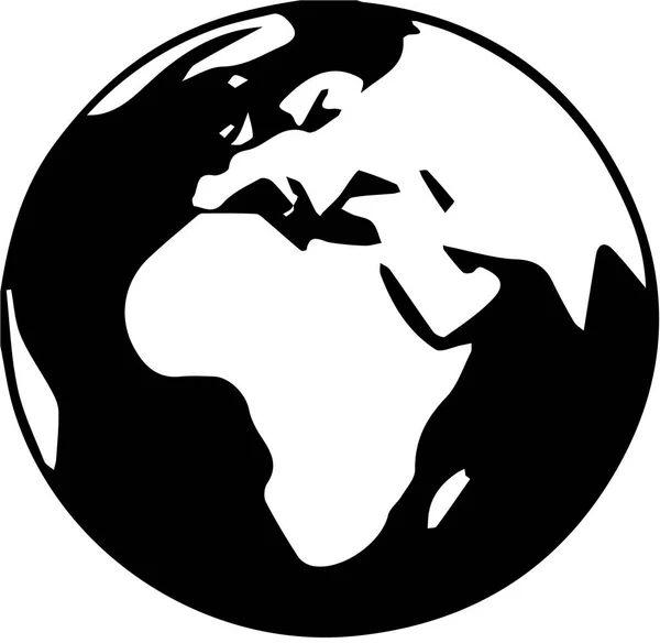 Globe Icon White Background — Stock Vector
