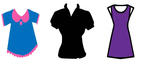 Kleid Symbol Auf Weißem Hintergrund — Stockvektor