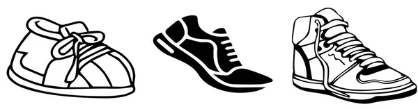 白色背景的鞋子 — 图库矢量图片