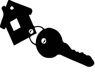 Beyaz arkaplanda anahtar simgesi