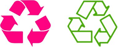 geri dönüşüm simgesi beyaz zemin üzerine