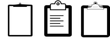 Beyaz arkaplanda pano simgesi