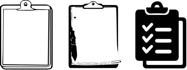 Clipboard Ícone Sobre Fundo Branco —  Vetores de Stock