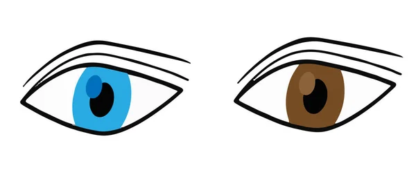Ikona Očí Bílém Pozadí — Stockový vektor