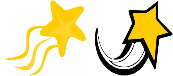 Ikona Gwiazdy Białym Tle — Wektor stockowy