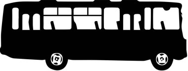beyaz arkaplanda bus simgesi