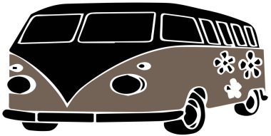 beyaz arkaplanda bus simgesi