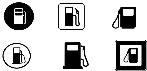 Benzin Symbol Auf Weißem Hintergrund — Stockvektor