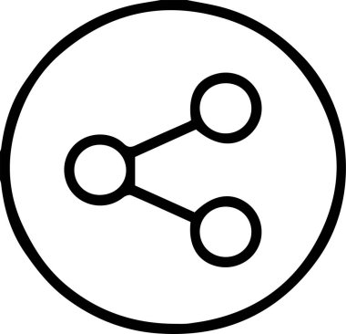 Beyaz arkaplanda paylaşım simgesi