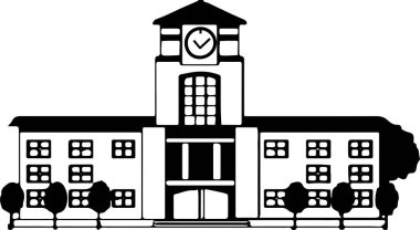 okul simgesi beyaz arka plan üzerinde