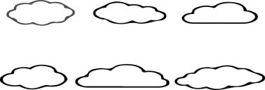 Beyaz arkaplanda bulut simgesi