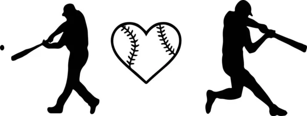 白色背景的棒球图标 — 图库矢量图片
