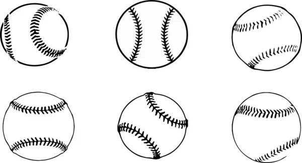 Baseball Ikon Fehér Háttér — Stock Vector