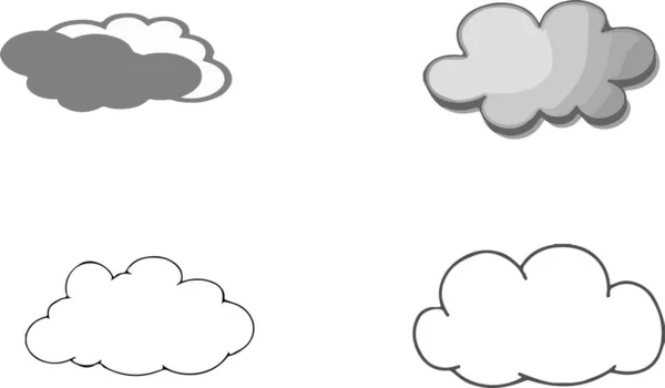 Wolkensymbol Auf Weißem Hintergrund — Stockvektor