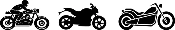 Ikona Motocyklu Bílém Pozadí — Stockový vektor