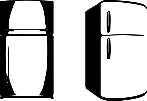 Icône Réfrigérateur Sur Fond Blanc — Image vectorielle