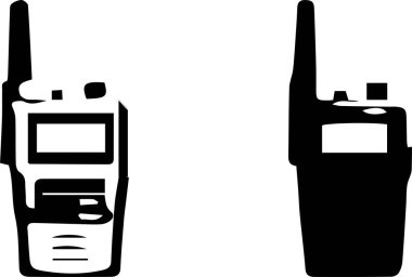 Beyaz arka plan üzerinde Walkie-talkie simgesi