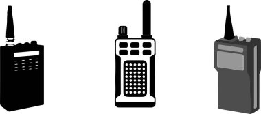 Beyaz arka plan üzerinde Walkie-talkie simgesi