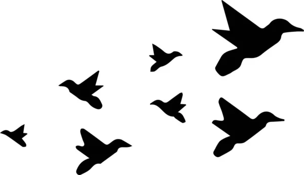 白色背景上的小鸟图标 — 图库矢量图片