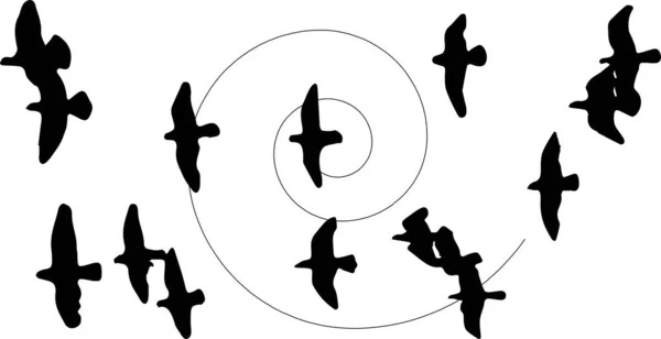 Vogel Pictogram Witte Achtergrond — Stockvector