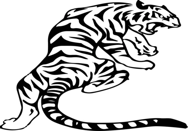 Tiger Symbol Auf Weißem Hintergrund — Stockvektor