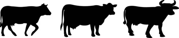 Icône Vache Sur Fond Blanc — Image vectorielle