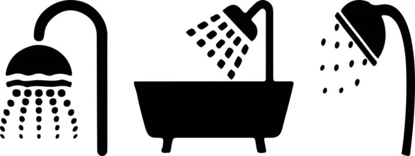 Dusche Symbol Auf Weißem Hintergrund — Stockvektor