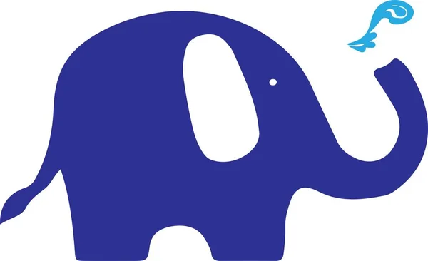 Elefante Icono Sobre Fondo Blanco — Vector de stock