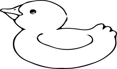 beyaz arka planda ördek simgesi