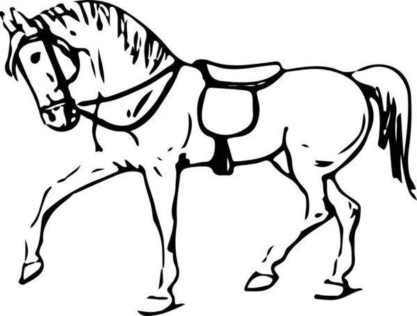 Horse Icon White Background — Stock Vector