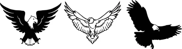 Icono Águila Sobre Fondo Blanco — Archivo Imágenes Vectoriales